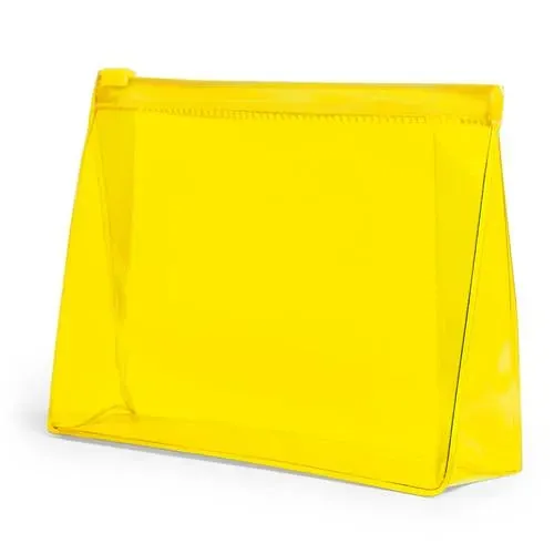 Neceser multiusos PVC transparente con cierre hermético ref 5064 - Amarillo