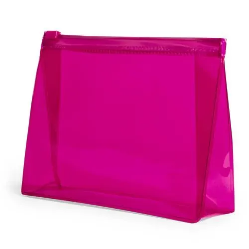 Neceser multiusos PVC transparente con cierre hermético ref 5064 - Fucsia
