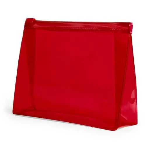 Neceser multiusos PVC transparente con cierre hermético ref 5064 - Rojo