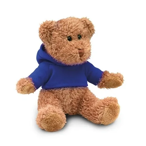 Osito de peluche con camiseta y capucha sublimada ref MO7375 - Azul