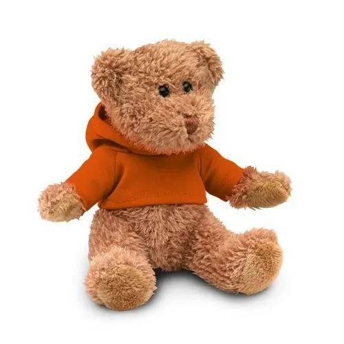 Osito de peluche con camiseta y capucha sublimada ref MO7375 - Back Naranja