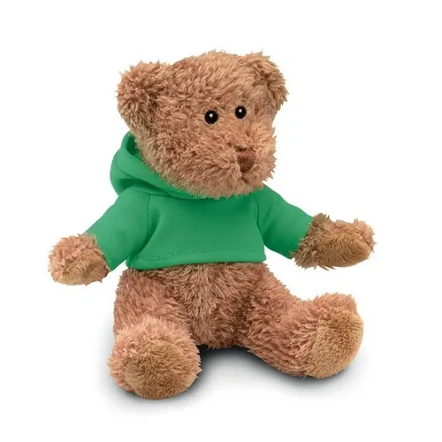 Osito de peluche con camiseta y capucha sublimada ref MO7375 - Side Verde