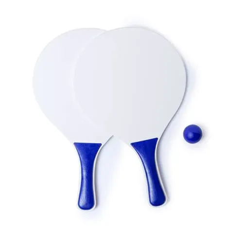 Palas de playa de madera blanca con mango reforzado ref 5922 - Azul