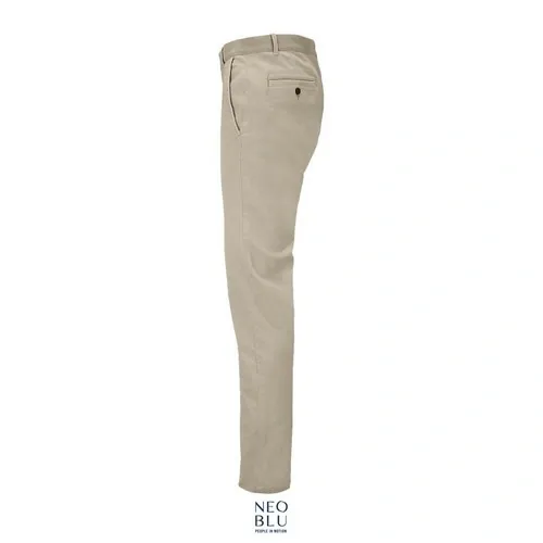 Pantalón chino con cintura elástica de algodón ref S03178 - Beige Side