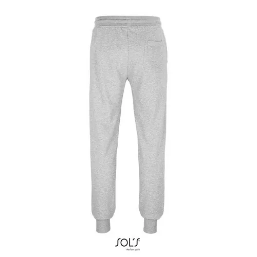 Pantalón de chándal French Terry con algodón orgánico ref S03808 - Gris Mezcla Back