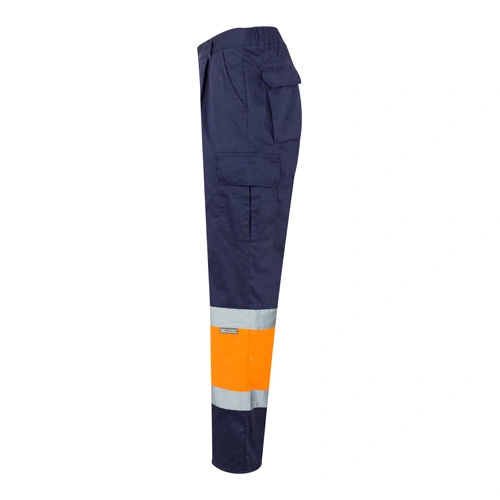 Pantalón multibolsillos bicolor con bandas reflectantes ref 36056