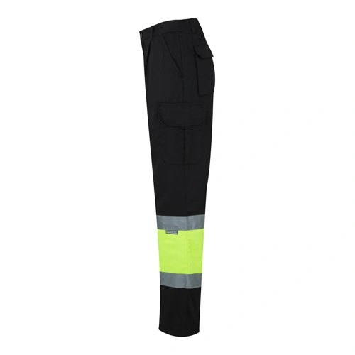 Pantalón multibolsillos bicolor con bandas reflectantes ref 36056