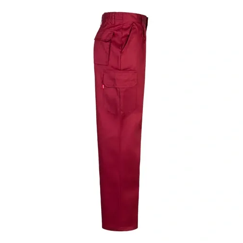 Pantalón multibolsillos con cintura elástica ref 36116 - Burdeos 03