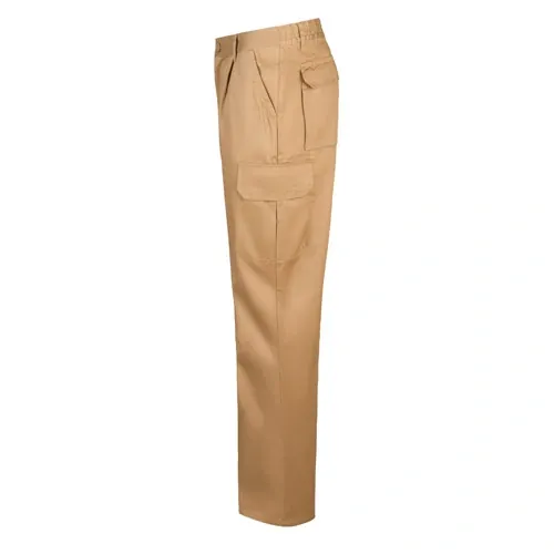 Pantalón multibolsillos con cintura elástica ref 36116 - Natural 02
