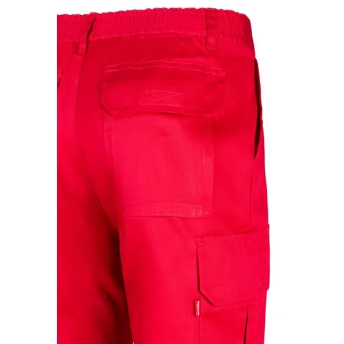 Pantalón multibolsillos con cintura elástica ref 36116 - Rojo 04