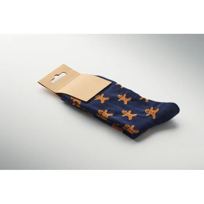 Calcetines de Navidad M con decoraciones festivas ref CX1574 - Azul Side