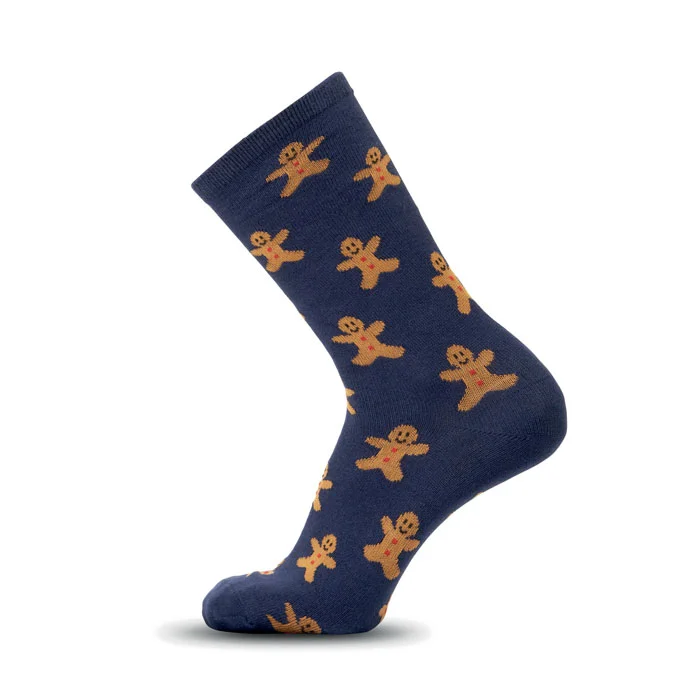 Calcetines de Navidad M con decoraciones festivas ref CX1574 - Azul