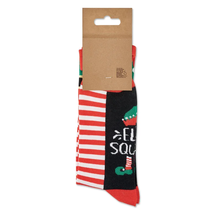 Calcetines de Navidad M con decoraciones festivas ref CX1574 - Blanco Rojo Abierta