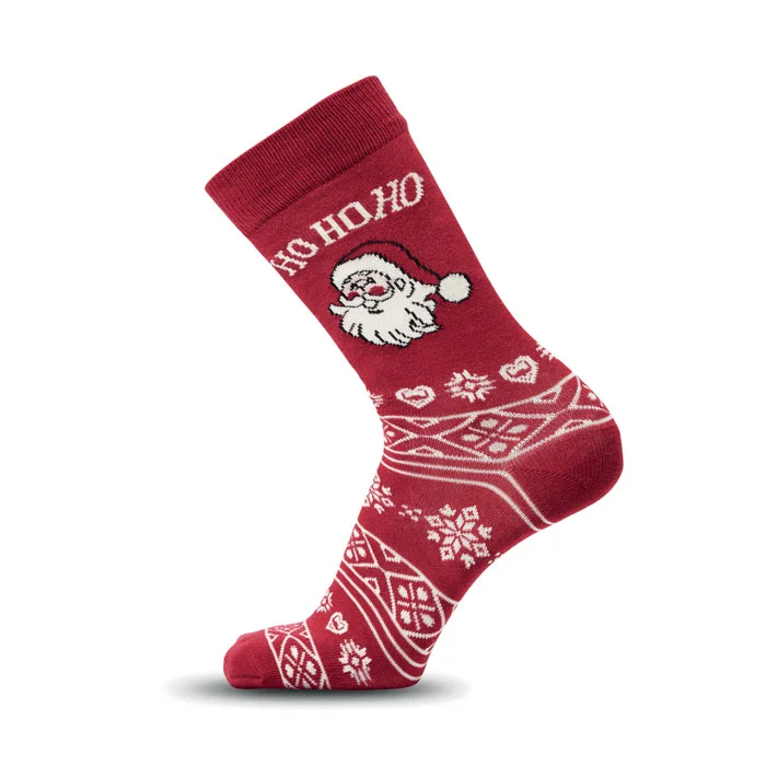 Calcetines de Navidad M con decoraciones festivas ref CX1574 - Burdeos