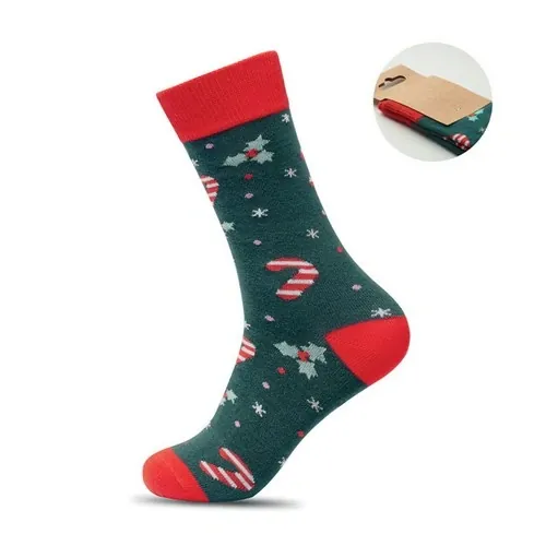 Calcetines de Navidad M con decoraciones festivas ref CX1574 - Verde