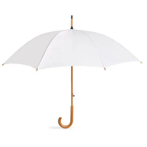 Paraguas automático de 23 pulgadas con mango de madera ref KC5131 - Blanco