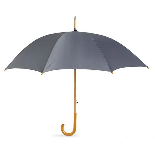 Paraguas automático de 23 pulgadas con mango de madera ref KC5131 - Front Gris