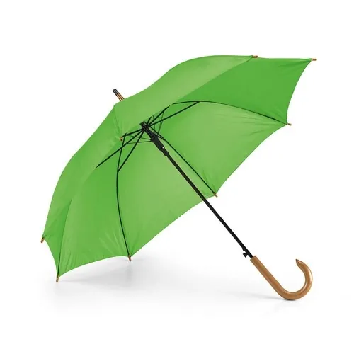 Paraguas automático de poliéster con mango de madera ref 99116 - Verde Claro
