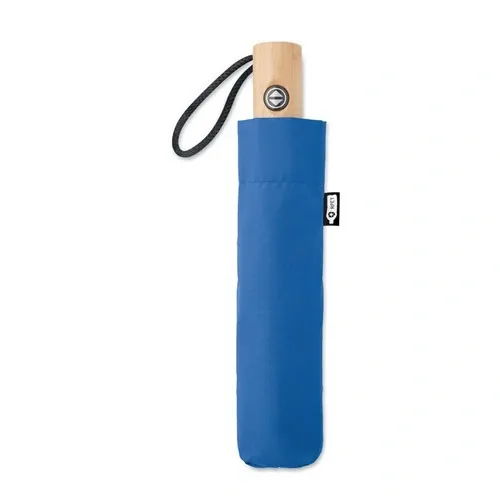 Paraguas automático de bambú con bolsa a juego ref MO6265 - Open Azul Royal