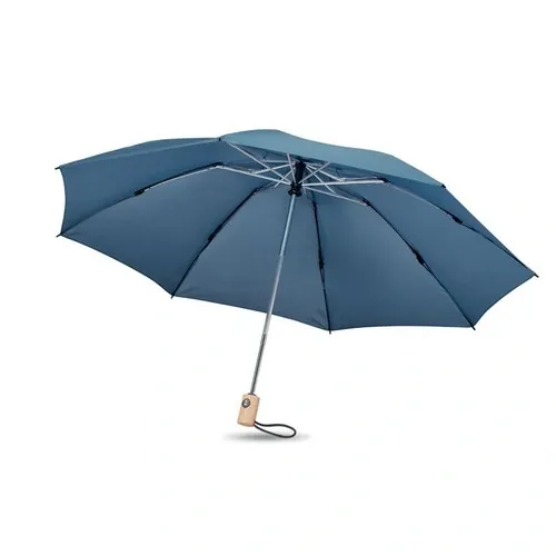 Paraguas automático de bambú con bolsa a juego ref MO6265 - Side Azul