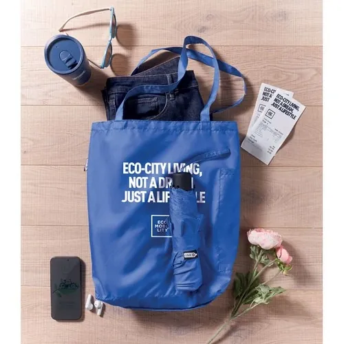 Paraguas antiviento 21 pulgadas con bolsa y compartimento ref MO2476 - Azul Royal Printed