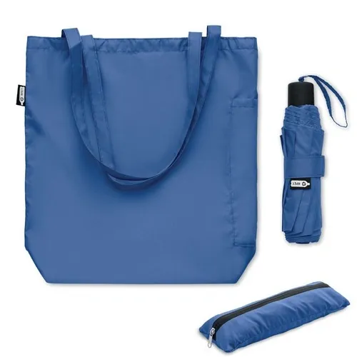 Paraguas antiviento 21 pulgadas con bolsa y compartimento ref MO2476 - Azul Royal