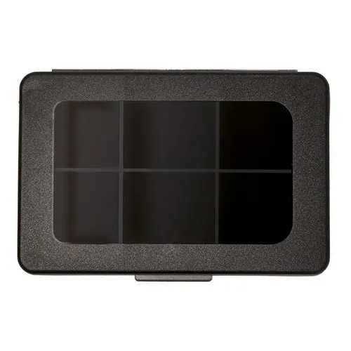 Pastillero SIXTER XL con 6 compartimentos de polipropileno ref SI29 - Negro