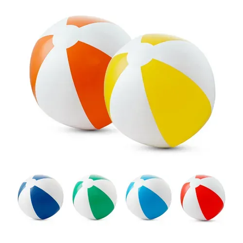 Pelota de playa hinchable con rayas de colores ref 98274 - vista 1