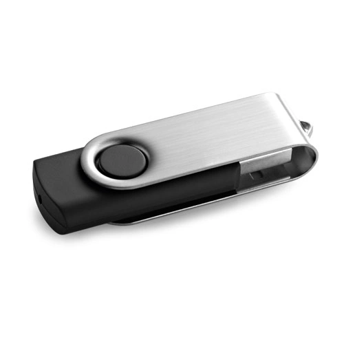 Pen Drive USB 4 GB con clip metálico y acabado de goma ref 97548