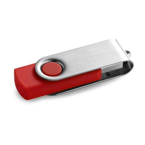Pen Drive USB 4 GB con clip metálico y acabado de goma ref 97548