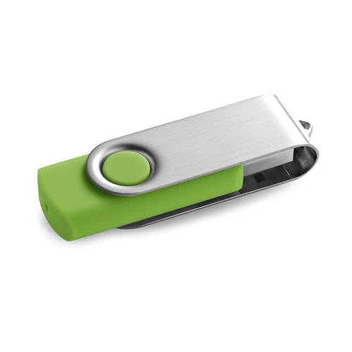 Pen Drive USB 4 GB con clip metálico y acabado de goma ref 97548