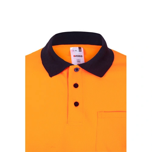 Polo bicolor bird-eye con bandas reflectantes ref 36067