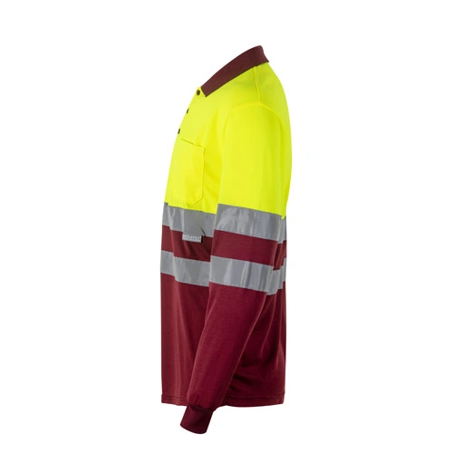 Polo bicolor bird-eye con bandas reflectantes ref 36067