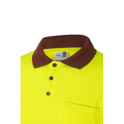 Polo bicolor bird-eye con bandas reflectantes ref 36067