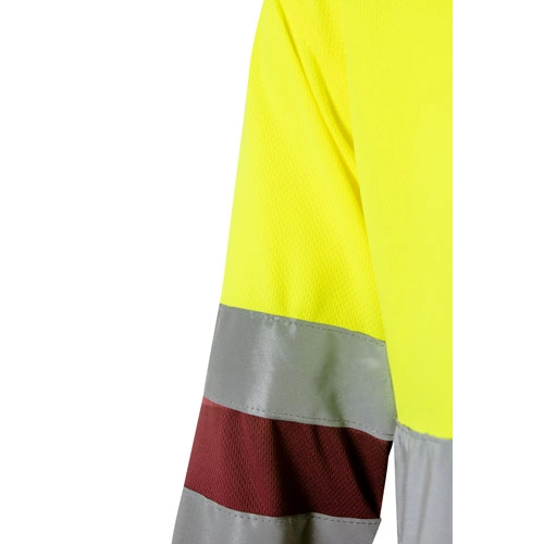 Polo bicolor bird-eye con bandas reflectantes ref 36067