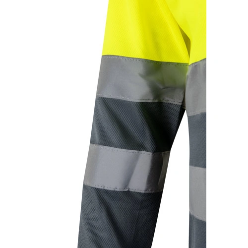 Polo bicolor bird-eye con bandas reflectantes ref 36067