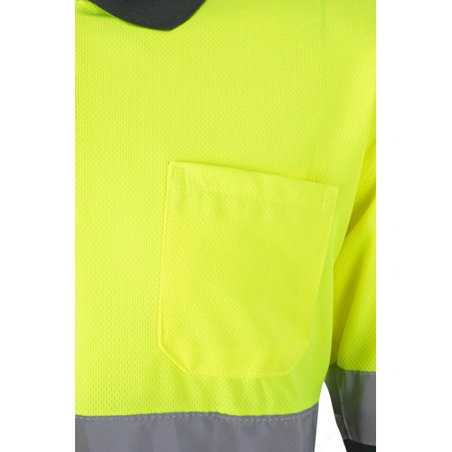 Polo bicolor bird-eye con bandas reflectantes ref 36067