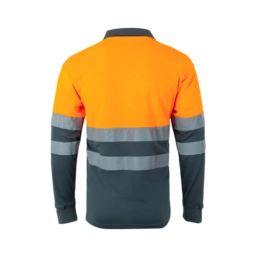 Polo bicolor bird-eye con bandas reflectantes ref 36067