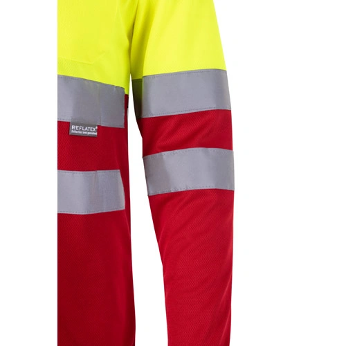 Polo bicolor bird-eye con bandas reflectantes ref 36067