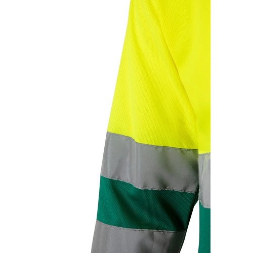 Polo bicolor bird-eye con bandas reflectantes ref 36067