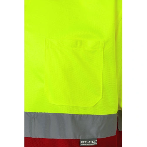 Polo bicolor ojo de pájaro (160g/m²) con manga corta, en poliéster (100%) ref 36065