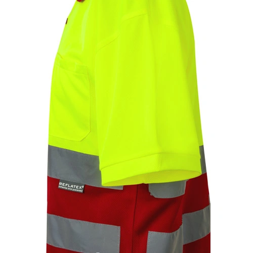 Polo bicolor ojo de pájaro (160g/m²) con manga corta, en poliéster (100%) ref 36065