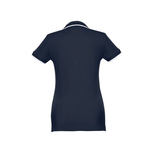 Polo bicolor de manga corta para mujer con corte ceñido ref 30139