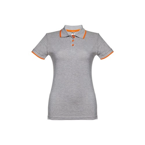 Polo bicolor de manga corta para mujer con corte ceñido ref 30139