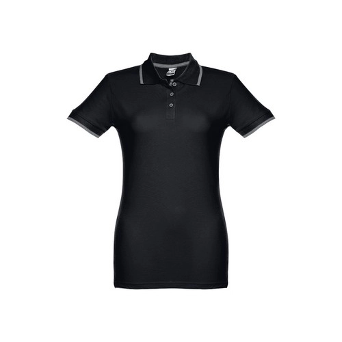 Polo bicolor de manga corta para mujer con corte ceñido ref 30139