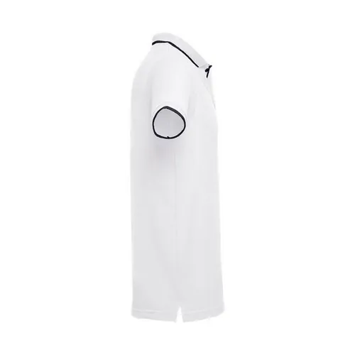 Polo bicolor unisex de algodón con corte ajustado ref 30136 - Blanco 03