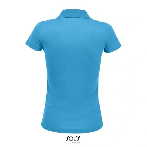 Polo de deporte para mujer con ribete de contraste 180GSM ref S01179 - Aqua Side