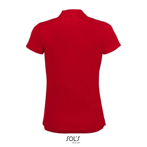 Polo de deporte para mujer con ribete de contraste 180GSM ref S01179 - Rojo Back
