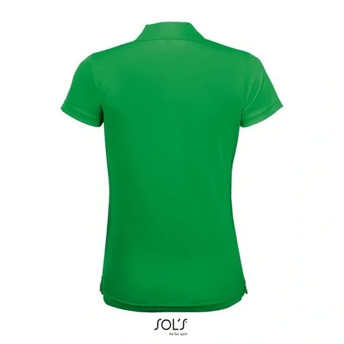 Polo de deporte para mujer con ribete de contraste 180GSM ref S01179 - Verde Pradera Back