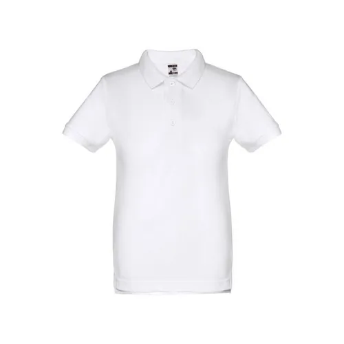 Polo de manga corta unisex para niños con algodón 100 ref 30172 - Blanco 01